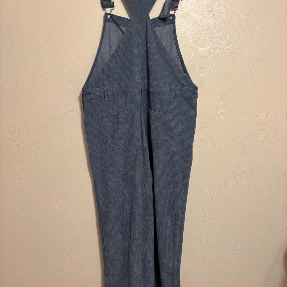 Thread & Supply Blue Corduroy Overalls XL Boho Bib Jumpsuit - Picture 7 of 9